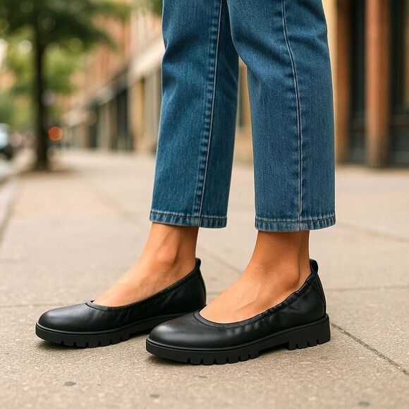 Vionic Uptown $130 Orthotic Leather Ballet Flats Women’s Size 8.5 EU 39 Slip-On - Picture 1 of 12